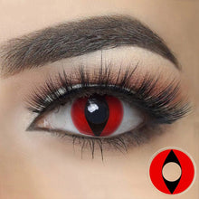 RED CAT EYES Halloween Contacts SFX Crazy Colored Contact Lenses RY021