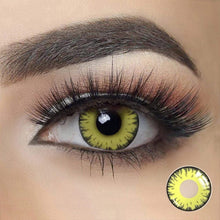 YELLOW BURST Halloween Contacts SFX Crazy Colored Contact Lenses RY042
