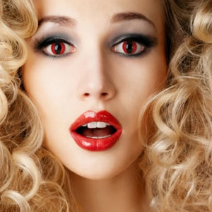 RED CAT EYES Halloween Contacts SFX Crazy Colored Contact Lenses RY021